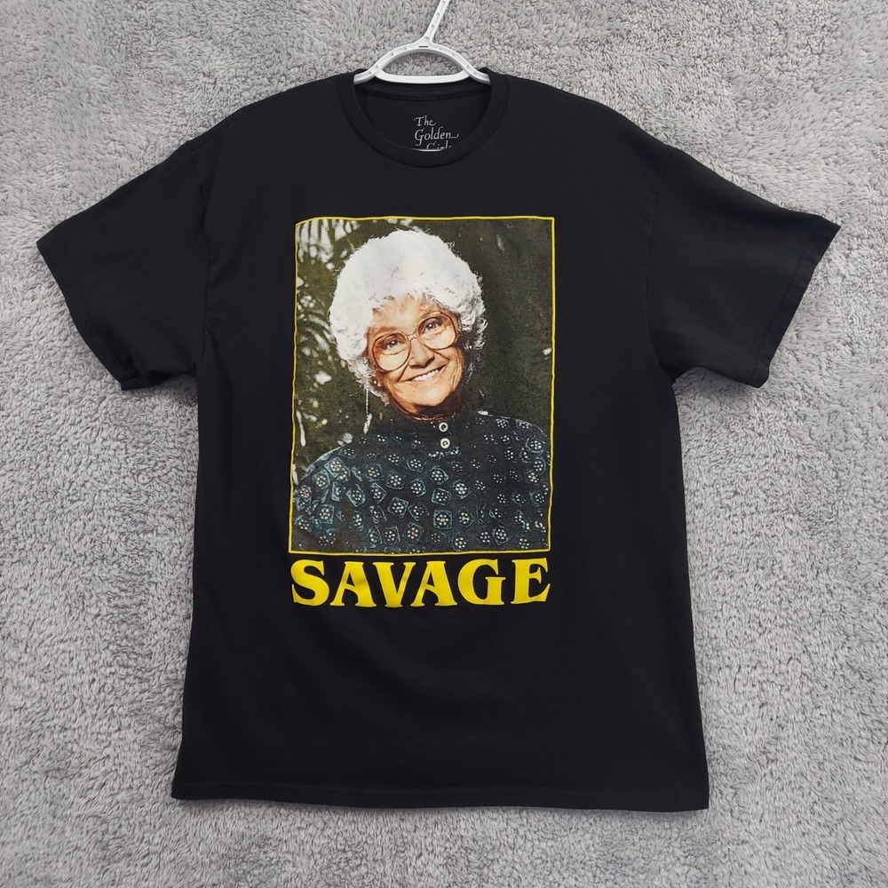 Golden Girls Sophia T-shirt‎ Size Large "Savage" Black Unisex Casual Funny Tee